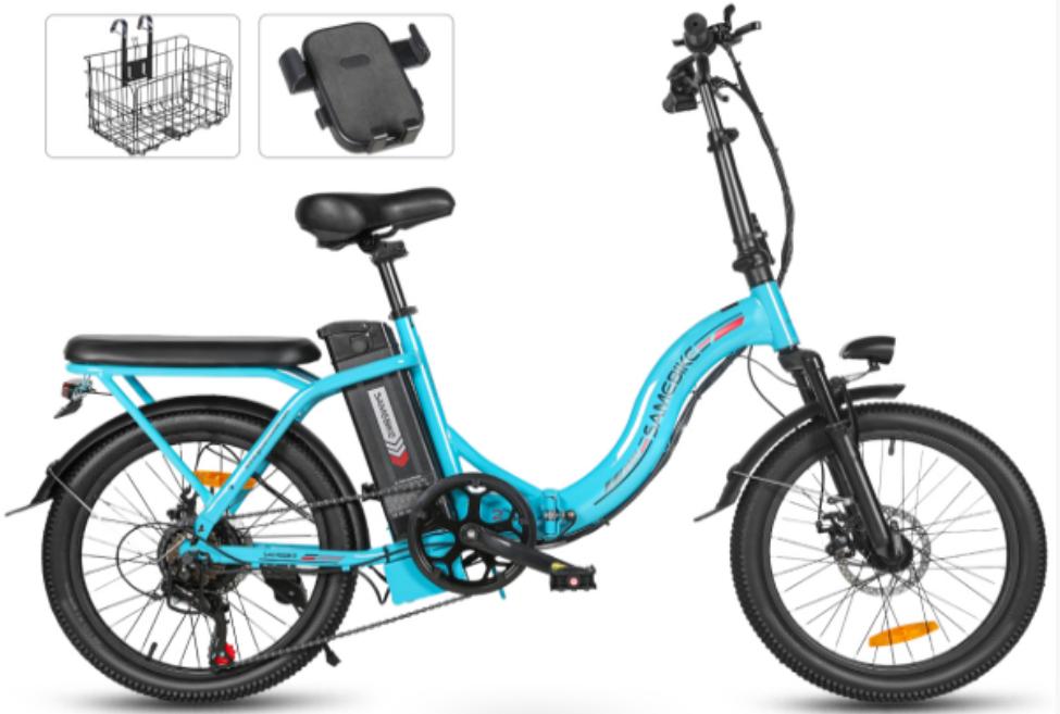 Samebike 2026 Modell CY20 Faltbares Elektrofahrrad 36V 12Ah Herausnehmbarer Akku 20" Outdoor Fat E-Bike für Erwachsene.