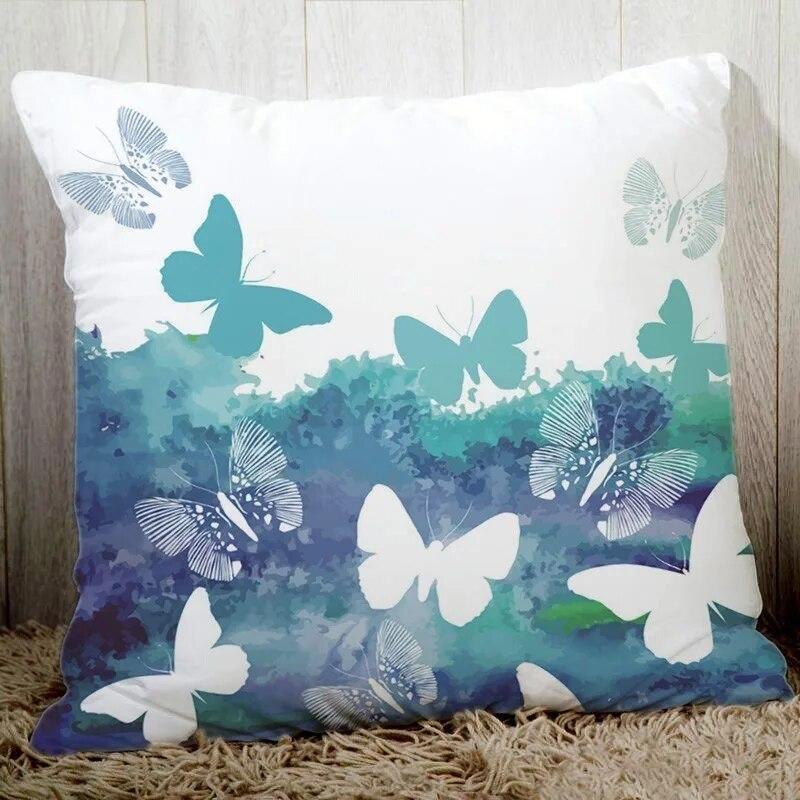 Home Decor Sofa Cushion Cover Butterfly Print Home Decor Pillow Cover Seat Living Room Cushion