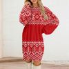 Women's Round Neck Casual Long Sleeve Plush Dresses