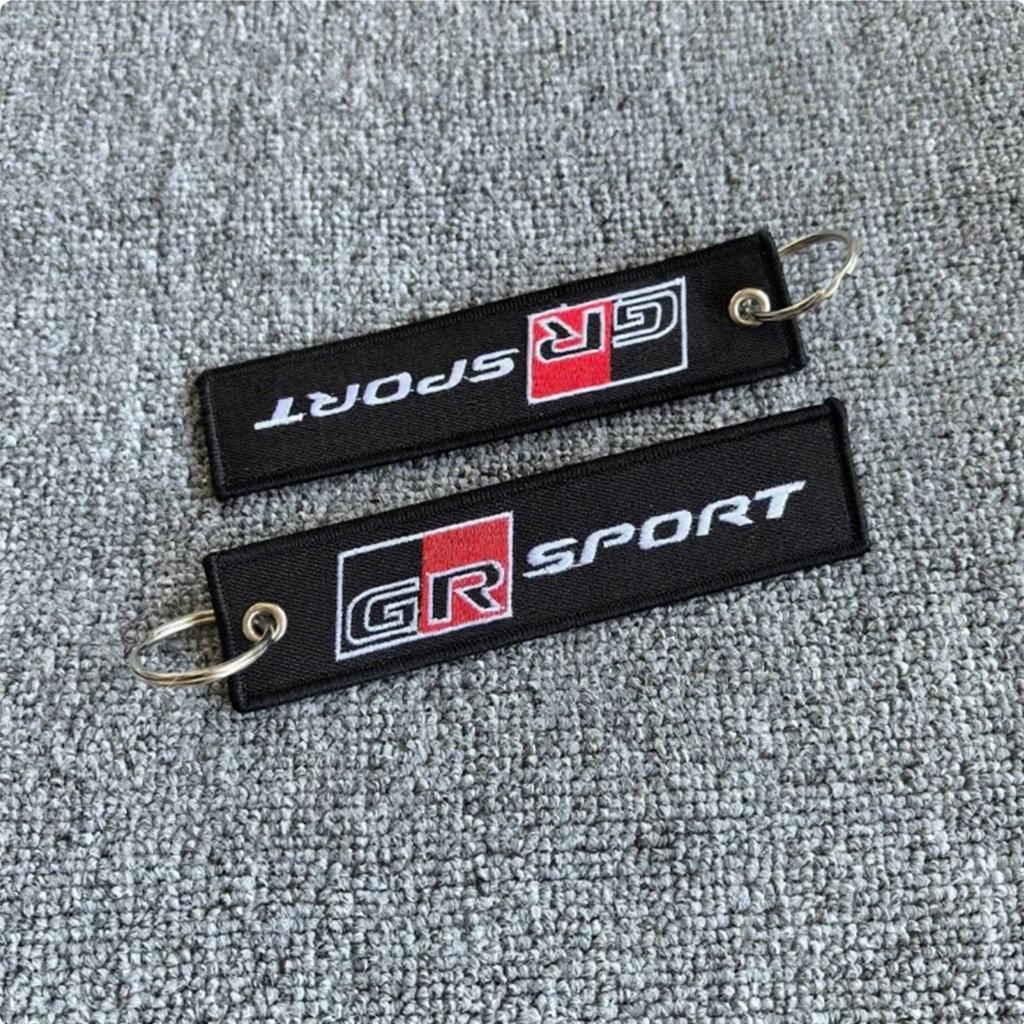 Car Embroidery Hanging Neck Straps keyrings Keychain For Toyota GR Sport Gazoo Racing Supra Yaris 86 Corolla RAV4 Prado Prius