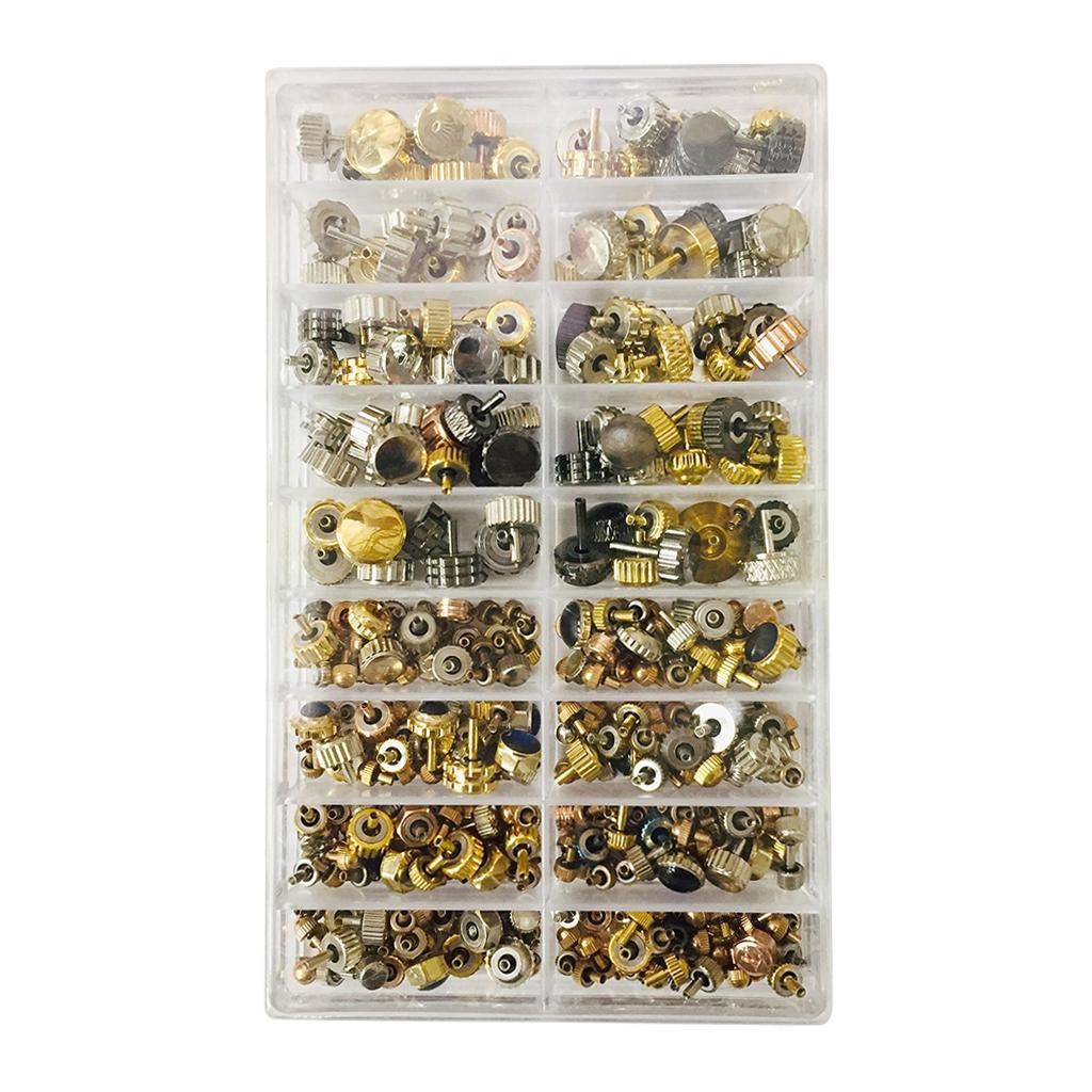 Watch Parts Set, Kit, Assorted Gold and Silver Head Lot Replacement Repair Tool Kit