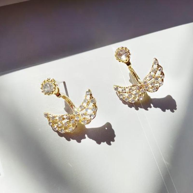 Orecchini a forma di ala eleganti da donna Orecchini a bottone semplici e carini