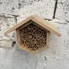 Handmade Wooden Hexagonal Ma-son Bee House With Tubes Natural Wooden Bee Hive Attracting Pollinating Bees For Yards Porches Lawn