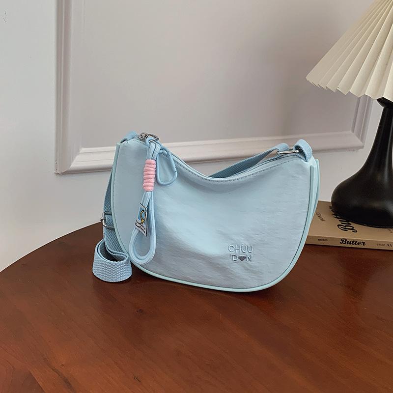 Fashion pillow bag summer new solid color small square bag simple shoulder bag crossbody bag underarm bag