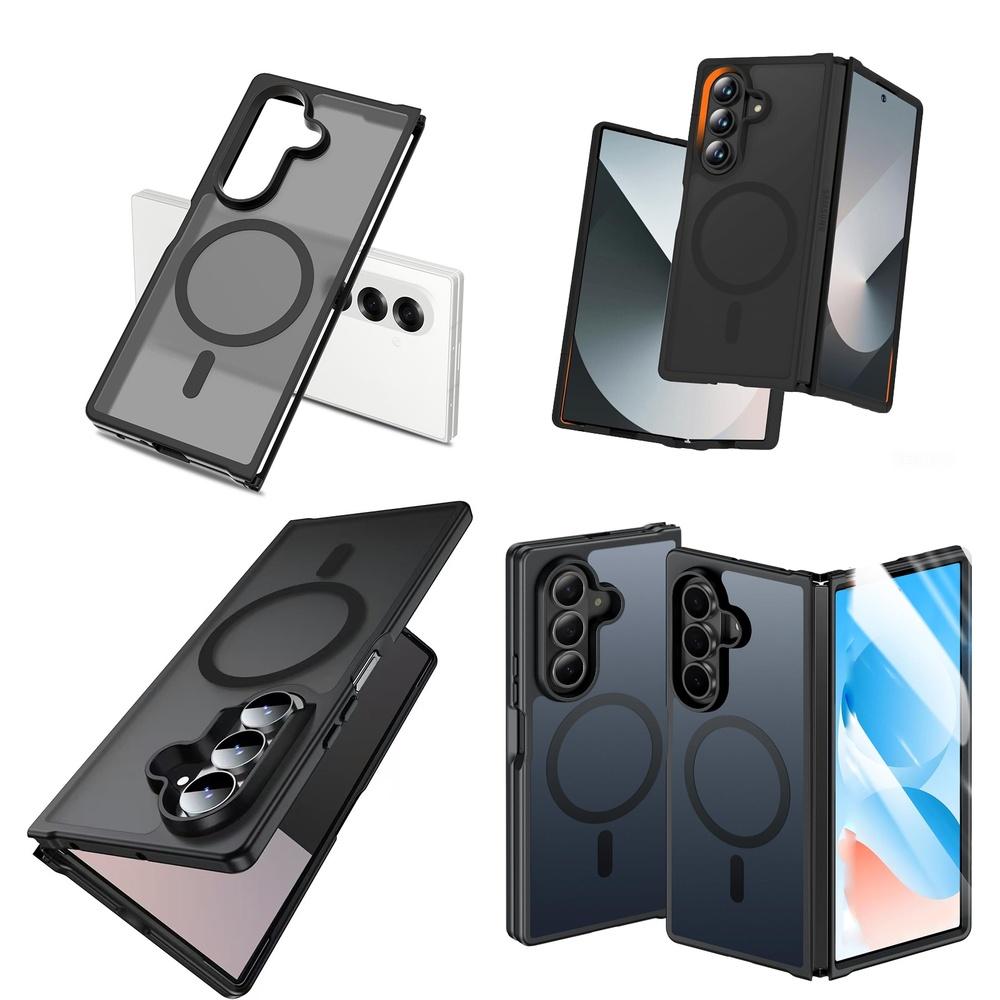Frosted Slim Magnetic Hinge 360 Hinge Protective Folding Phone Case Cover for Samsung Galaxy ZFold 7 5G 6 8 Wide New