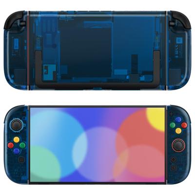 EXtremeRate DIY Ersatzschale Tasten für Nintendo Switch Custom Konsole Rückplatte Controller Frontplatte Zierleiste mit ABXY für Essential