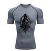 Spartan Helmet  Men's Sports T - Shirt Training Fitness Compression Rashguard Tops Short Sleeve T - Shirt