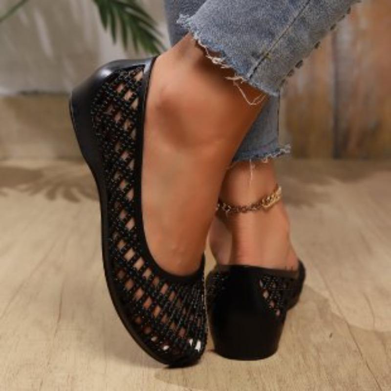 

Модные летние новые женские плоские сандалии с вырезами, нескользящие 36