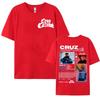 25 Summer Women T-shirt Hip Hop Street Cruzzi Print Top Oversized Y2k Short Sleeve Cruz Cafuné World Tour Streetwear Clothes Top