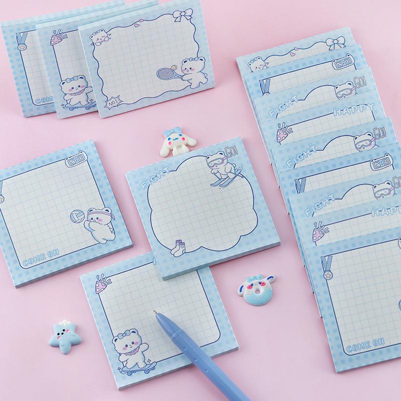 Gift Cute White Bear Note Memo Pad Paper Inspiration Raid Randomly Write Plans Everyday Good Mood Notes Office School Supplies