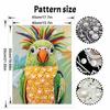 Colorful Parrot Pearl Art Canvas with Frame 3D Shiny Bead Painting Modern Room Decor Relaxing Craft Gift Home Wall Decoration Ideas