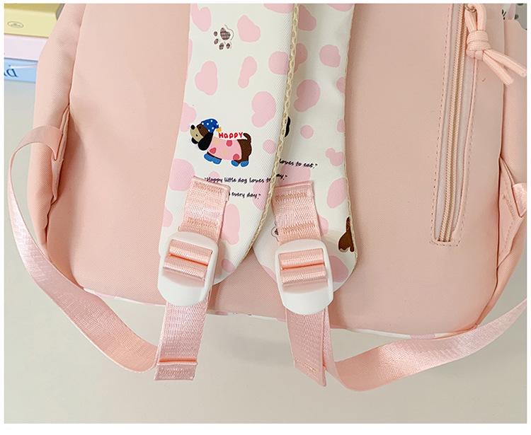Trendiger Damen-Rucksack mit großer Kapazität und Farbblock für Campus & Reisen