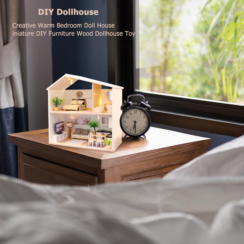 wooden dolls house bedroom furniture