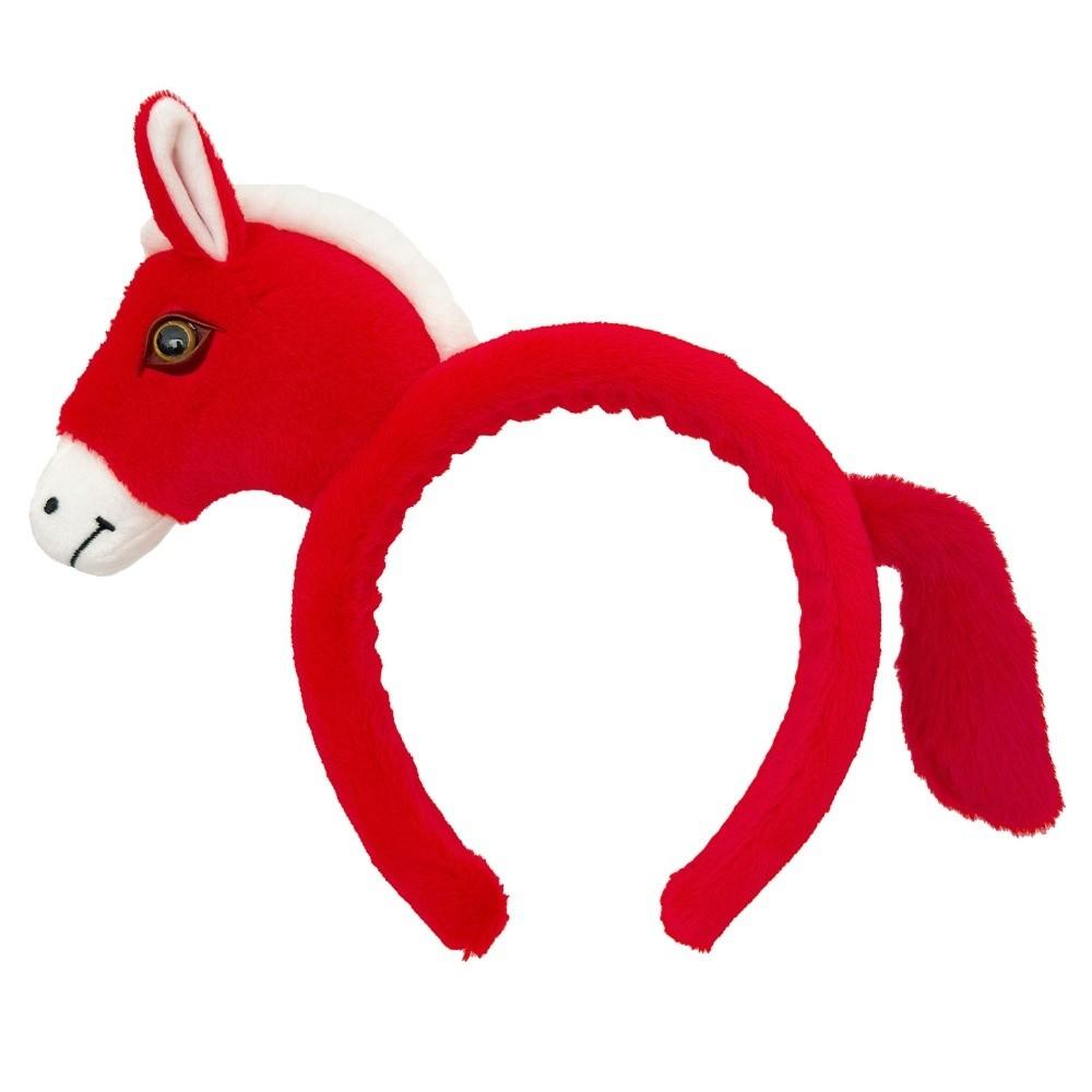 Cartoon Mascot Plush Headband Soft Pony Doll Headpiece Creative Horse Hair Hoop  Photo Props