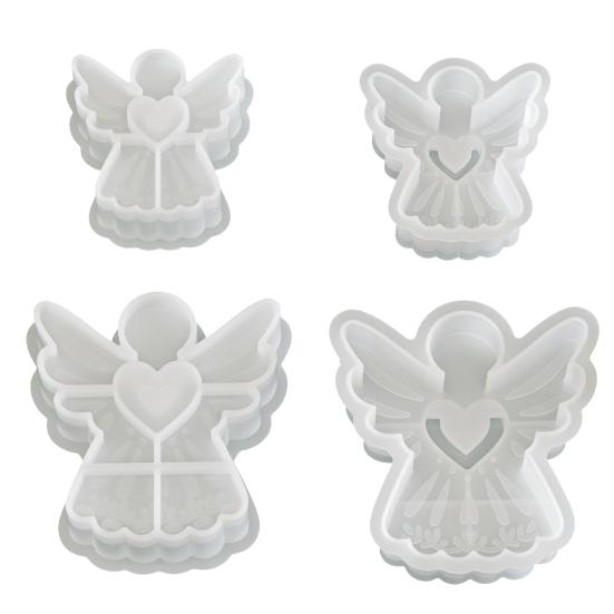 Angel Mold Flexible Non-Stick Angel Shape Silicone Candle Mold Ice Cubes Desserts Soap Making Baking Mold DIY Scented Candles Resin Ornament
