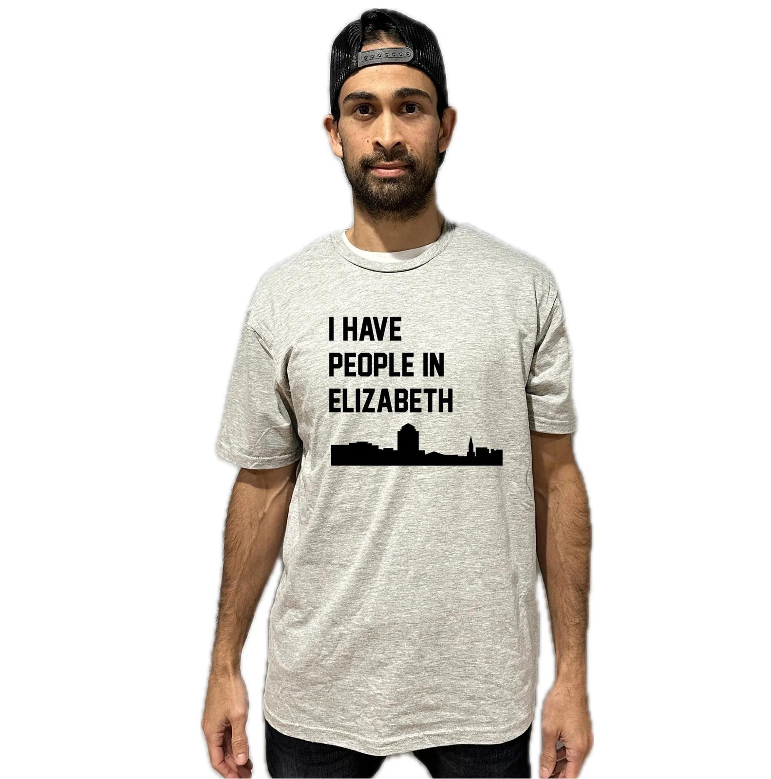 I Have People In Elizabeth New Jersey Skyline T-Shirt M