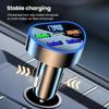 200W PD Heart-shaped Car Charger QC3.0 Fast Charge 1 To 5 Car Socket Plug 5 Port  Flash Charge with Digital Display