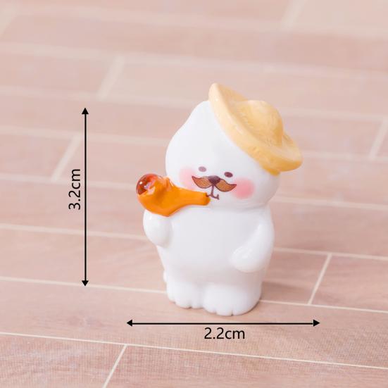 Micro Landscape Ornament with Cute Cat And Sunflower Miniature Figurines Pastoral Healing Scene Ornament for DIY Dollhouse