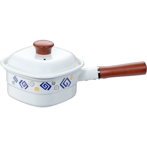 

Takagi Metal Square Pot Mengokochi Perfect for Instant Noodles, Enamel Tempura, Deep Frying, and Fondue, HS-MG14
