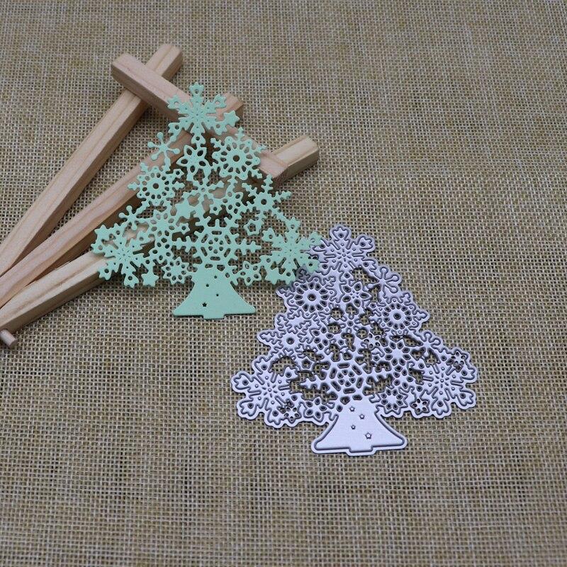 Christmas Snowflake Tree Stencil Metal Cutting Dies Practice Handson DIY Scrapbooking Album Craft