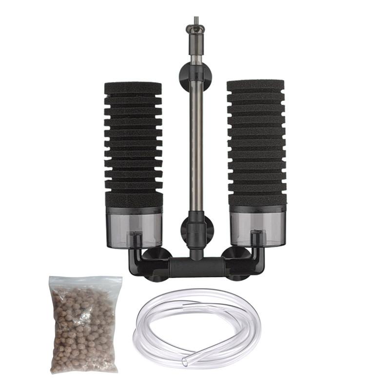 Aquarium Biochemical Sponge Filter Sponge Foams Filter with Suction Cups Quiet for Small Medium Fish Tanks