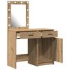 Makeup Table with Door 2 pcs Brown 50 x 41 x 135 cm Particleboard