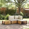 VidaXL Garden Lounge Set with Cushions 4 Pcs Solid Acacia Wood 3214906