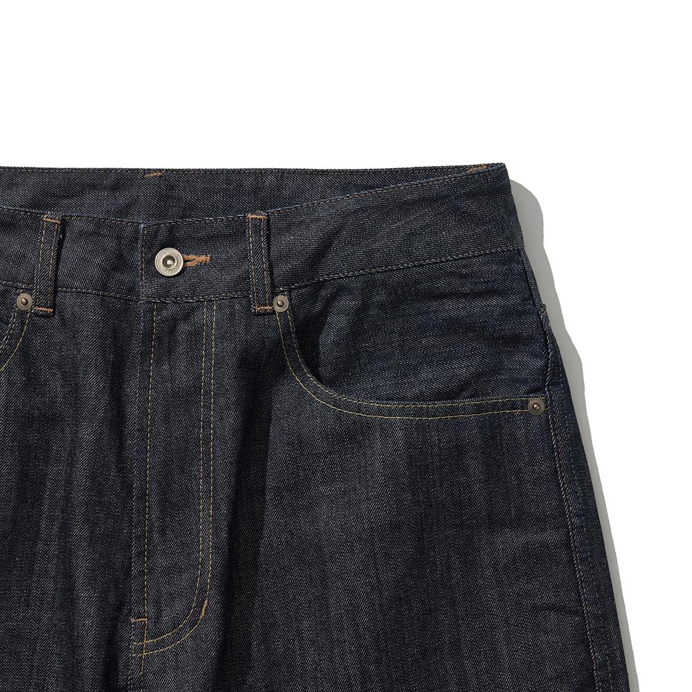 HISHANDER One Washed 5P Wide Denim Pants