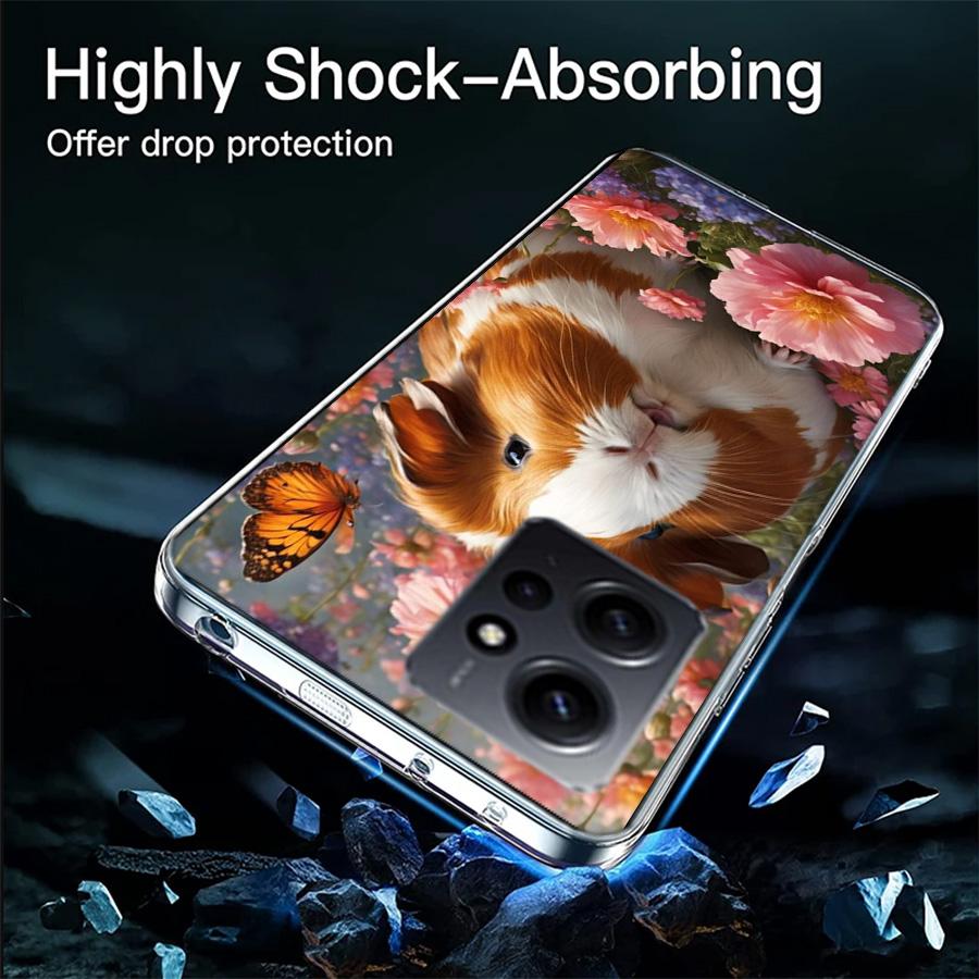 Hamster Portrait Phone Case For Redmi 12 13C 12C 15C 9 10 10C Note 13 Pro Plus 14 15 Pro 9T 9C 9A TPU Soft Cover Clear Cell Case