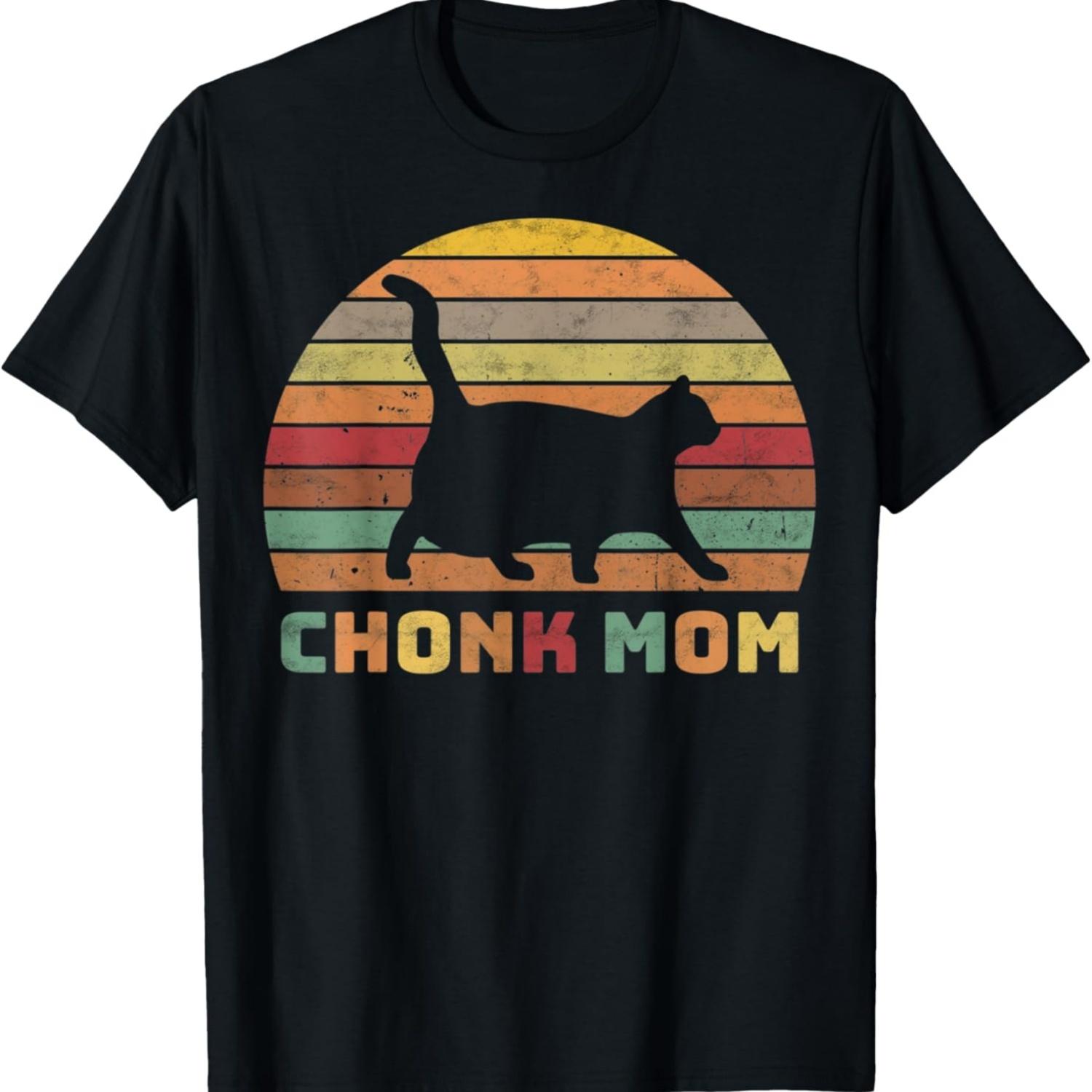 

Chonk Cat Scale Meme Funny Retro Style Vintage Cats Memes T-Shirt(5) S чёрный
