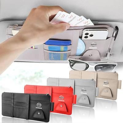 Car Sun Visor Point Type Multi-function Storage Bag Car Accessories For Nismo Qashqai J11 J10 Juke X Trail T32 Tiida Teana Skyl