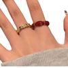 Rhombus Drop Ring Women's Fashion Personality Cold Wind 2024 New Temperament Versatile Stack Wear Index Finger Ring Ring