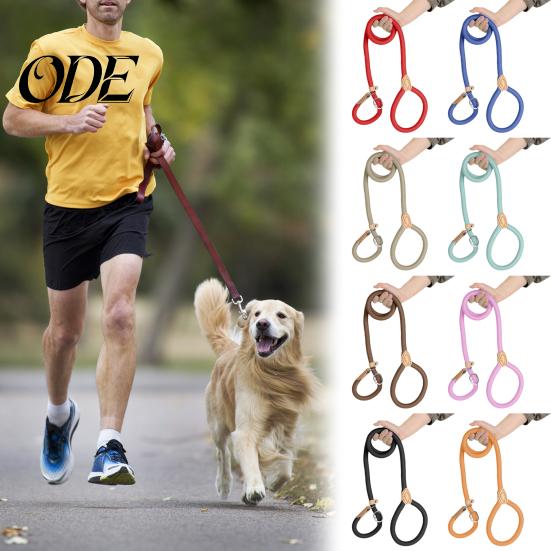 Sturdy Braided Rope Pet Lead Slip Leads for Dogs Heavy Duty Nylon Leash Car Travel Large Medium No Pull Training Walking Control Comfortable