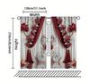 2PCS Digital Printed Curtains with Rose Swan Design, Stylish Window Drapes for Living Room Bedroom Home Decoration and Kitchen