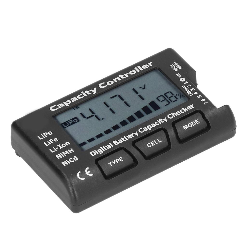 Digital Battery Capacity Checker Voltage Tester Capacity Percentage Meter for LiPo LiFe NiMH