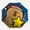 Capybara Themed Travel Umbrella-8 Ribs Automatic Opening and Closing, Portable Folding Design, Compact and Stylish Umbrella Suitable for Out