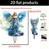 2D Flat Acrylic Ice Fairy Decorative Garden Stakes For Yard Entryway Potted Plant Home Gardening Sun Catcher Holiday Gift