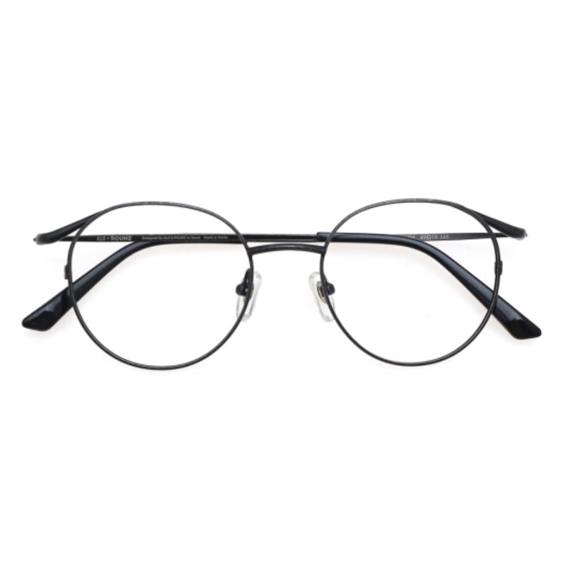 Aloeyewear [ALOXROUNZ] AR8003A C1 Vintage Gray Metal Curved Glasses Frame