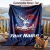 Flannel Blanket Crystal Palace Print Custom Name Text Soft Throw for Sofa Bed