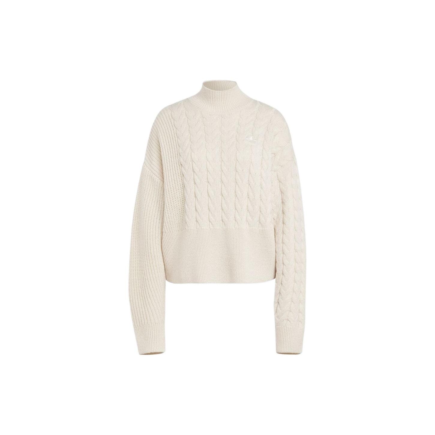 Adidas Originals Women s Knitted Pullover Sweater White IC5221 XL
