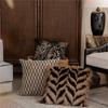 45X45CM Bruine Pluche Sierkussenhoes Geometrisch Patroon Stempelen Lendenkussenhoes Decor Huis Decoratieve Kussensloop