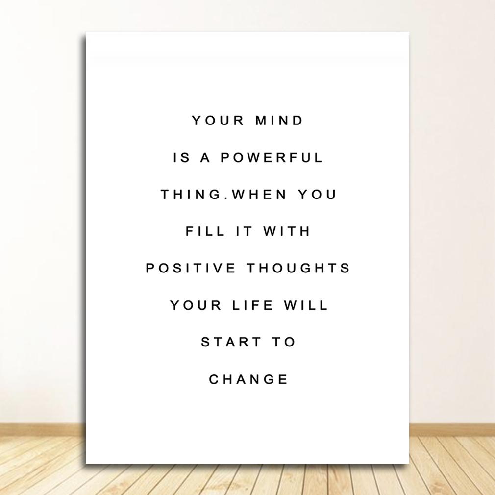 Simple Art Posters Home Decor Letters Print Canvas Painting Wall Art Fresh Minimalist for Living Room Picture