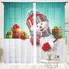 2 Pieces, Christmas Snowman Curtains -30% Blackout - Suitable for Living Room, Bedroom, Kitchen, Home Decoration