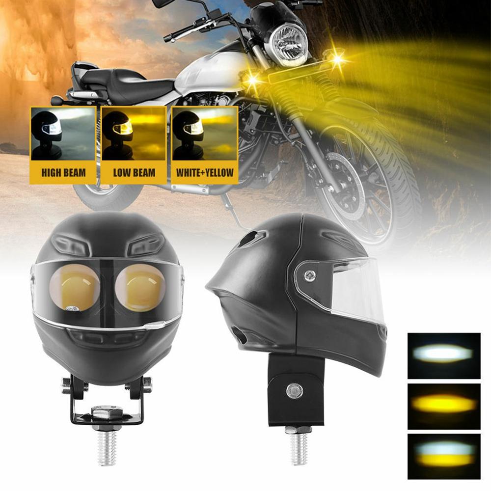 20W Motorcycle LED Headlight Fog Lamp IP68 Waterproof High Low Beam Auxiliary Spotlight for Scooter
