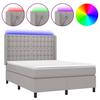 VidaXL Sommier à Lattes de Lit avec Matelas et LED, Lit Rembourré, Lit Double, Lit Adulte de Chambre à Coucher Intérieur, 3138629