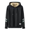 Men's Fall and Winter Large Size Hooded Pullover Warm Padded Thickened Sweater