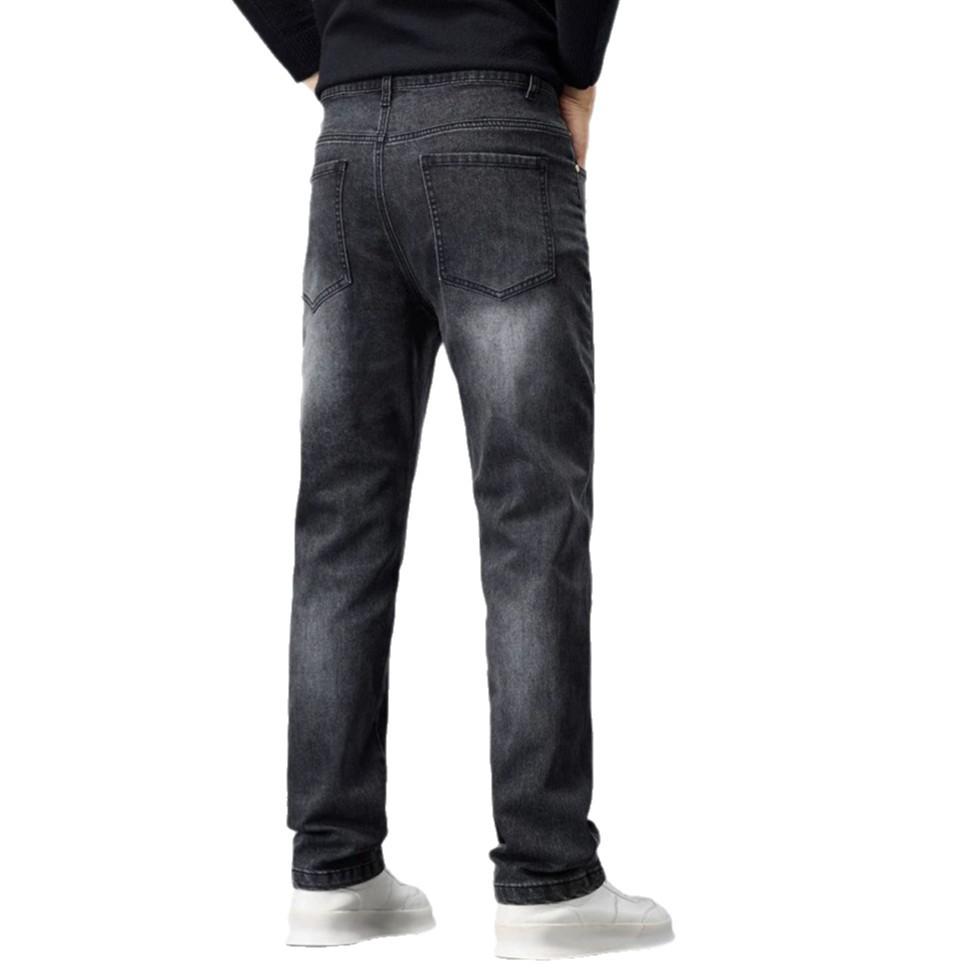 Autumn New Four-season Multi-color European Large Size Retro Blue Small Straight Jeans Men's Very Light Pants