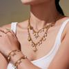 Star Moon Pearl Zircon Necklace & Bracelet Set with Multi-Accessory Design