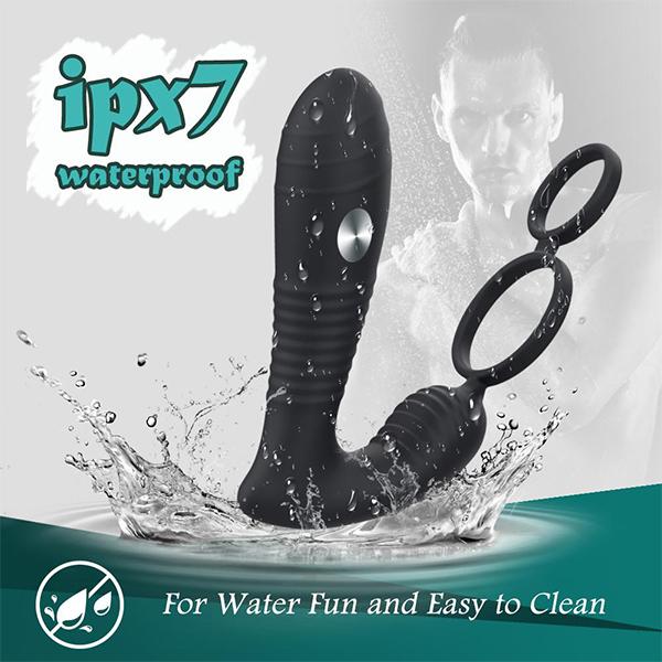 Remote Electric Shock Anal Vibrator Prostate Massage Butt Plug Stimulator Delay Ejaculation Penis Ring Men Dildos Sex Toys