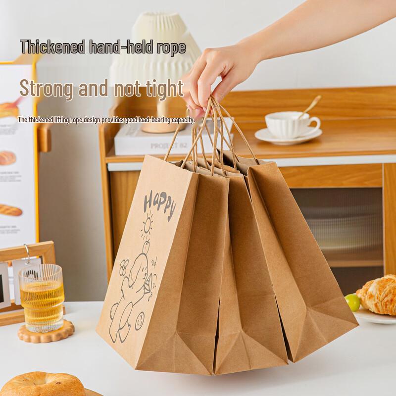 Kraft Paper Double Cup Carry Bag